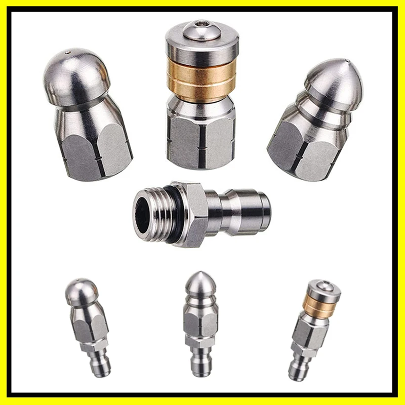 Drain Pipe Clip - ท่อระบายน้ําท่อระบายน้ํา Jet ทําความสะอาดหัวฉีดสแตนเลส Jetter 1/4 นิ้ว